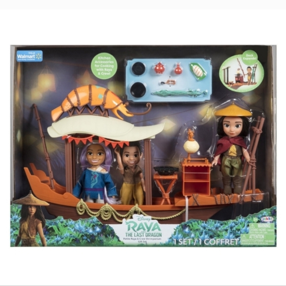 Disney Raya and the Last Dragon Crew And Shrimp Boat Petite Adventure Playset